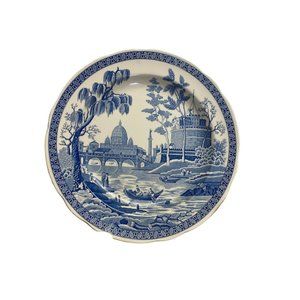 Vintage Spode room blue room collection Rome 10" decor collectible blue white to